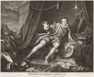 Richard III Karakterindeki Garrick / Garrick in der Rolle Richards III.. 1746 by William Hogarth