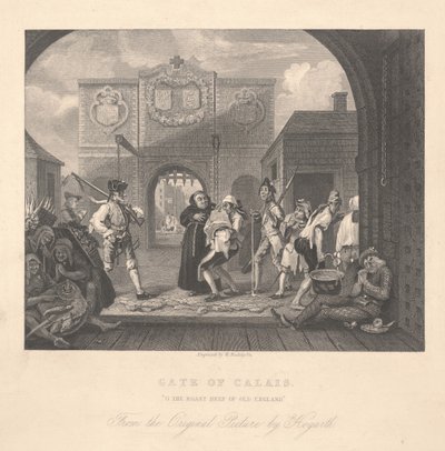 Calais Kapısı, William Radclyffe (1783-1855) tarafından oyulmuş by William Hogarth