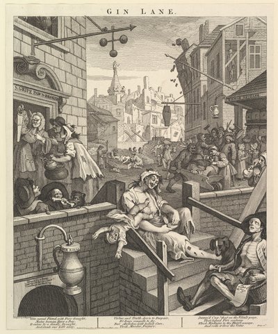 Gin Lane, 1 Şubat 1751. by William Hogarth