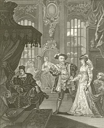 Sekizinci Henry ve Anne Boleyn by William Hogarth