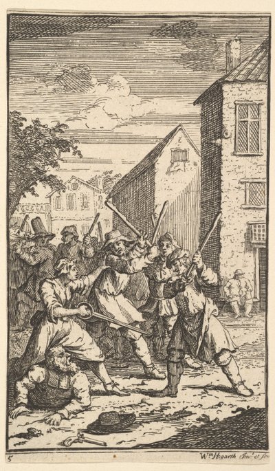 Hudibras, Trulla Tarafından Yenildi Samuel Butlers için Onyedi Küçük Resim Hudibr..., 1721-26. by William Hogarth