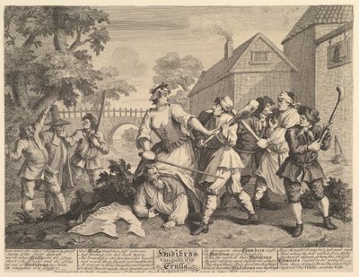 Hudibras, Trulla Tarafından Yenildi Samuel Butlers için On İki Büyük Resim ..., Şubat 1725-26. by William Hogarth