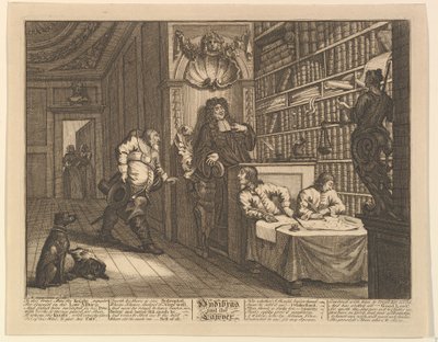 Hudibras ve Avukat Samuel Butlers için On İki Büyük Resim Hudibras, Levha..., 1725-68. by William Hogarth