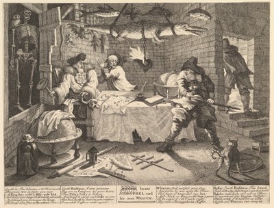 Hudibras, 1725-26 Şubat tarihlerinde Sidrophel ve adamı Whacum Twelve Large Illustrations
