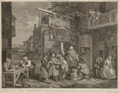 Seçim Mizahları (Dörtlü Set) (gravür) by William Hogarth