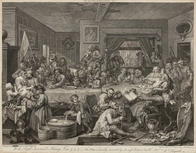 Seçim Mizahları (Dörtlü Set) (gravürler) by William Hogarth
