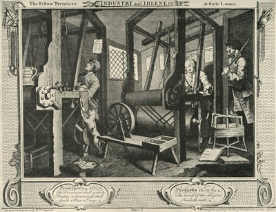 Bir Dokumacı Atölyesinin İçi, 1747, 1925. by William Hogarth