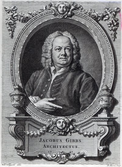 James Gibbs, Bernard Baron tarafından oyulmuş, 1747 by William Hogarth