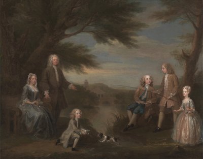 John ve Elizabeth Jeffreys ve Çocukları, 1730. by William Hogarth