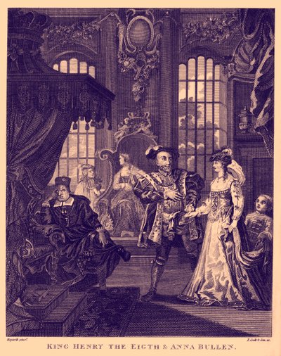 Kral Henry VIII ve Anne Boleyn, William Hogarth by William Hogarth
