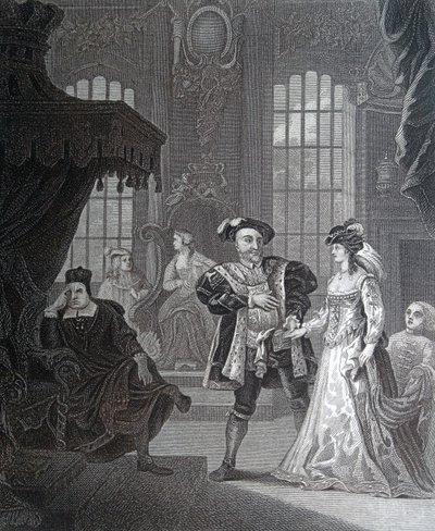 Kral Sekizinci Henry ve Anna Bullen by William Hogarth