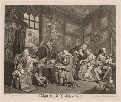 Modda Evlilik: Sözleşme by William Hogarth