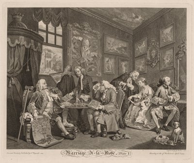 Modda Evlilik: Sözleşme, 1745. by William Hogarth