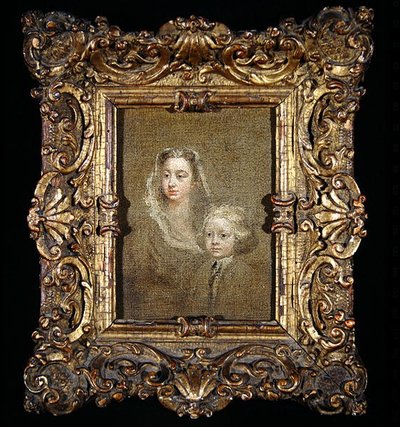 Mary Edwards Hamilton ve oğlu Gerard Anne (tuval üzerine yağlı boya) by William Hogarth