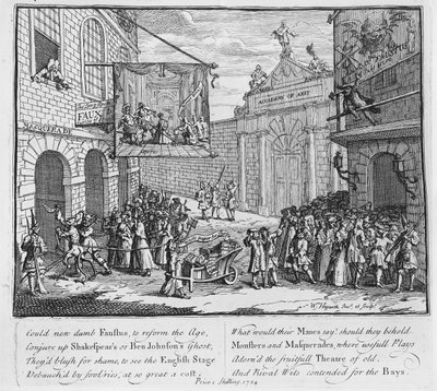 Masquerades and Operas, Burlington Gate, 1724  by William Hogarth