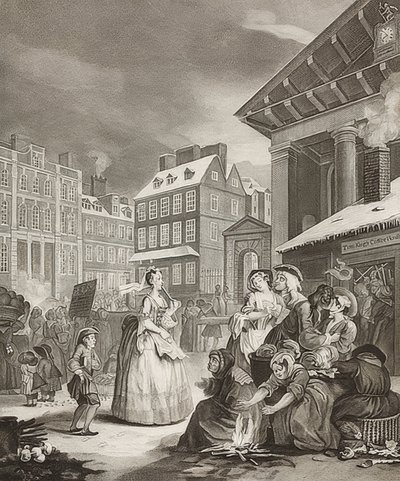 Sabah. Gönderen: Günün Dört Saati / Günün dört saati. 1738 by William Hogarth