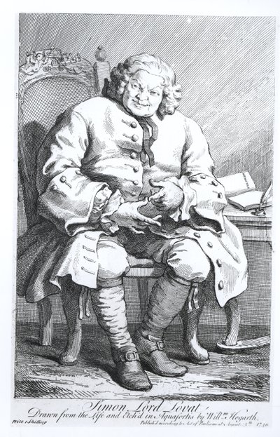 Portrait of Simon Fraser, Lord Lovat (c.1667-1747) 25 August 1746   by William Hogarth
