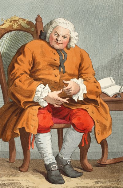Simon Fraser'ın portresi, Lord Lovat, 25 Ağustos 1746, 'Hogarth Restore Edildi: Ünlü William Hogarth'ın Bütün Eserleri, Thomas Cook tarafından yeniden oyulmuş', pub. 1812 (el boyaması gravür) by William Hogarth