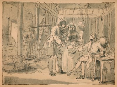 Sanayi ve Aylaklık için reddedilen taslak, 1747 by William Hogarth