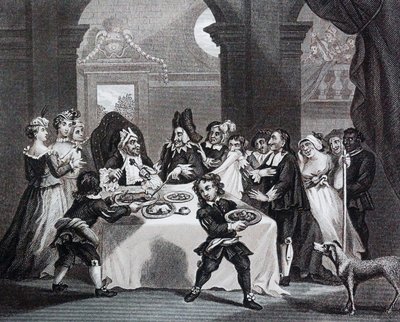 Ziyafette Sancho, Doktoru Tarafından Açlıktan Öldürüldü Yazan: William Hogarth by William Hogarth