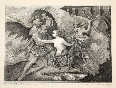 Şeytan, Günah ve Ölüm, pub. 1792 by William Hogarth