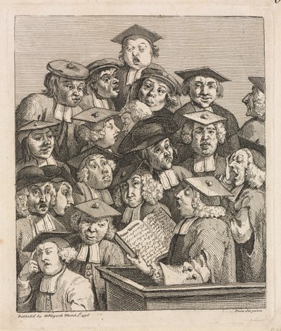 Bir Derste Akademisyenler by William Hogarth