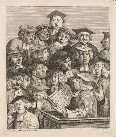 Bir Konferansta Bilginler, 1736-1737. by William Hogarth