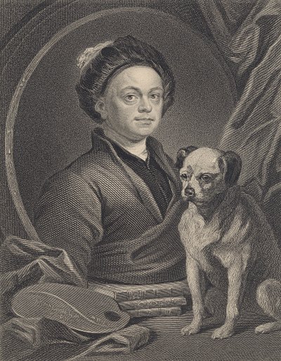 Self Portrait, engraved by J. Mollison  by William Hogarth