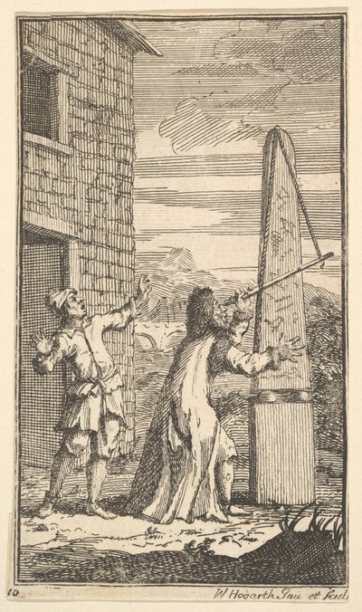 Sidrophel Teleskopuyla Uçurtmayı İnceliyor S..., 1721-26 için Onyedi Küçük Resim. by William Hogarth
