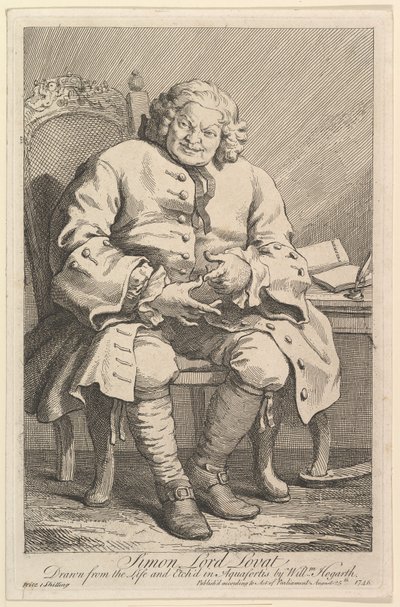 Simon Lord Lovat, 1746. by William Hogarth