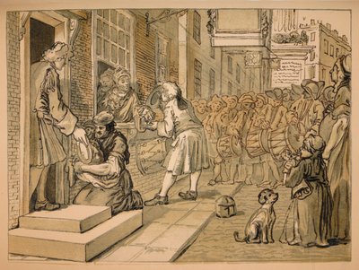Sanayi ve Aylaklık için Eskiz - Levha VI, 1747 by William Hogarth
