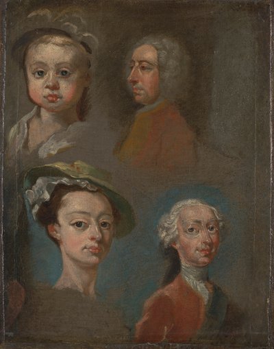 Kafa Çalışmaları by William Hogarth