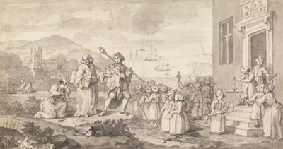kimsesizler için çalışma by William Hogarth