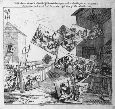 Resimlerin Savaşı, 1745 by William Hogarth