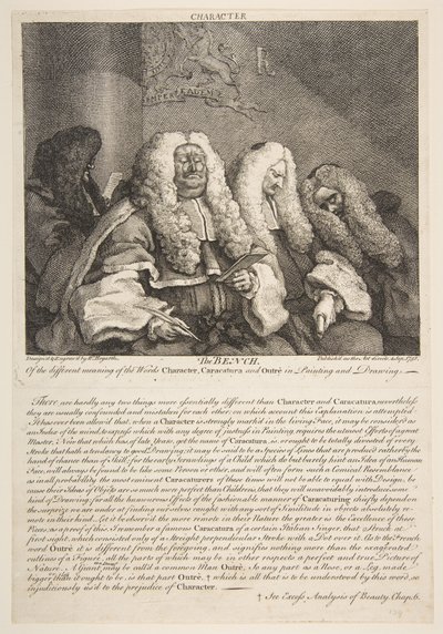 Bench, Eylül 1758. by William Hogarth
