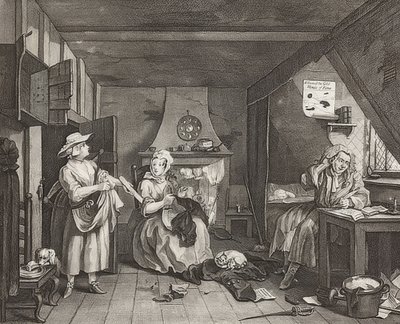 Sıkıntılı Şair. 1736/40 by William Hogarth