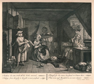 Sıkıntılı Şair, 1740. by William Hogarth
