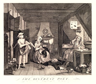 Sıkıntılı Şair, 1741 by William Hogarth