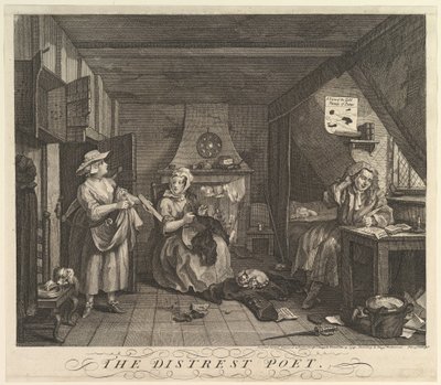 Sıkıntılı Şair, 15 Aralık 1740. by William Hogarth