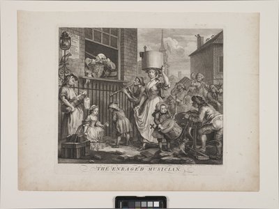 Öfkeli Müzisyen (gravür ve gravür) by William Hogarth