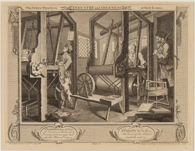 Çıraklar Tezgahlarında by William Hogarth