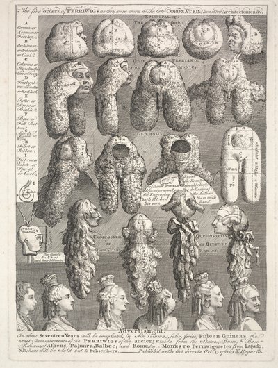 Perriwiglerin Beş Emri, 15 Ekim by William Hogarth