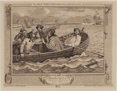 Aylak Çırak Döndü ve Denize Gönderildi by William Hogarth