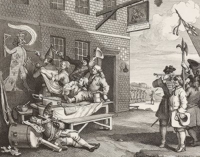 The Invasion, Plate 2: England / Die Invasion, Blatt 2: England. 1756 by William Hogarth