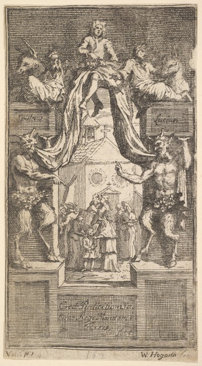 The New Metamorphosis: Frontispiece, Cilt 1, 1724. by William Hogarth