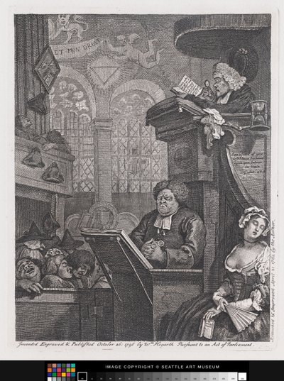 Uyuyan Cemaat by William Hogarth