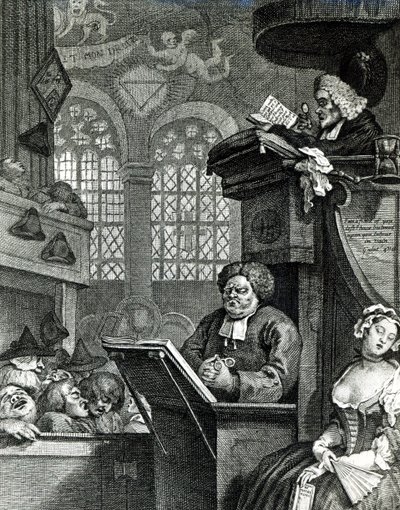 Uyuyan Cemaat, 1736 by William Hogarth