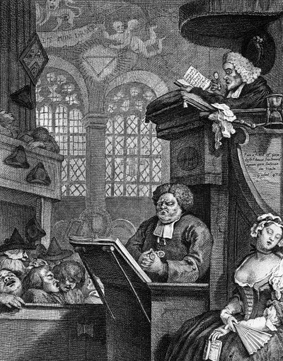 Uyuyan Cemaat, 1736 by William Hogarth