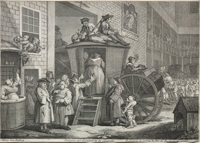 Sahne Koçu, 1747. by William Hogarth