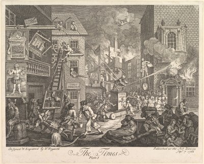 The Times, Levha 1, 7 Eylül 1762. by William Hogarth